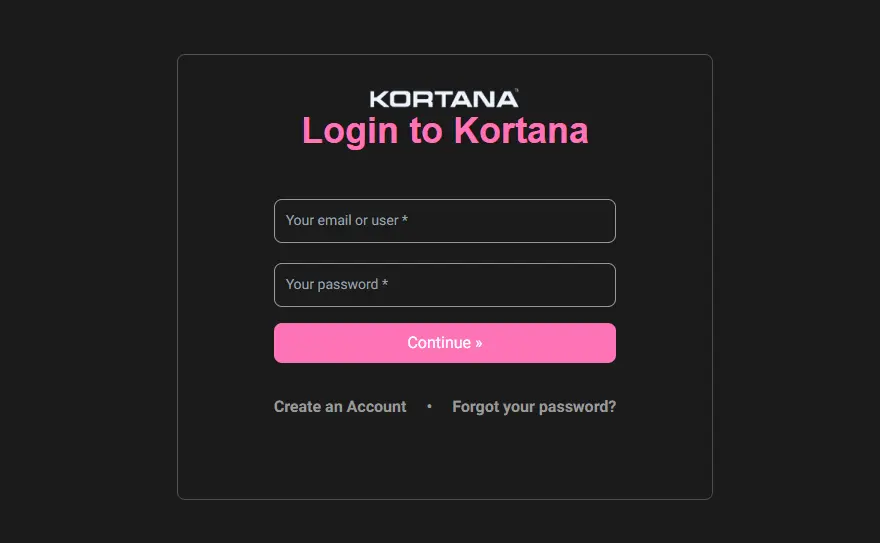 KortanaFX Login in India